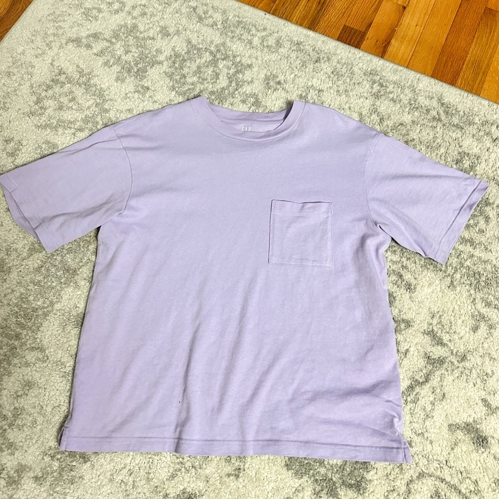 Gap Lavender Boxy Heavyweight Essential Basic T-Shirt